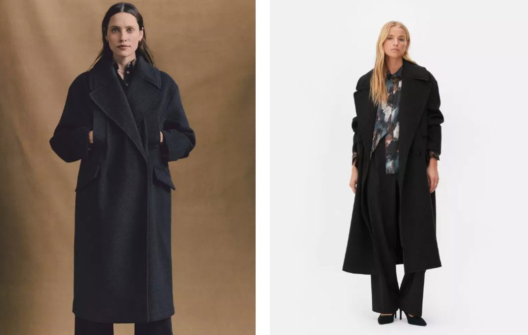 abrigo mezcla lana oscuro