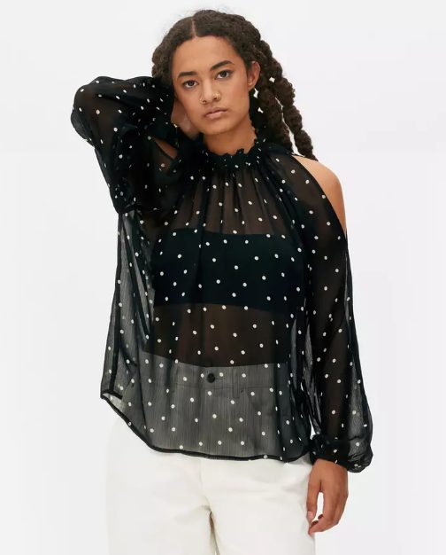 blusa abertura hombros primark