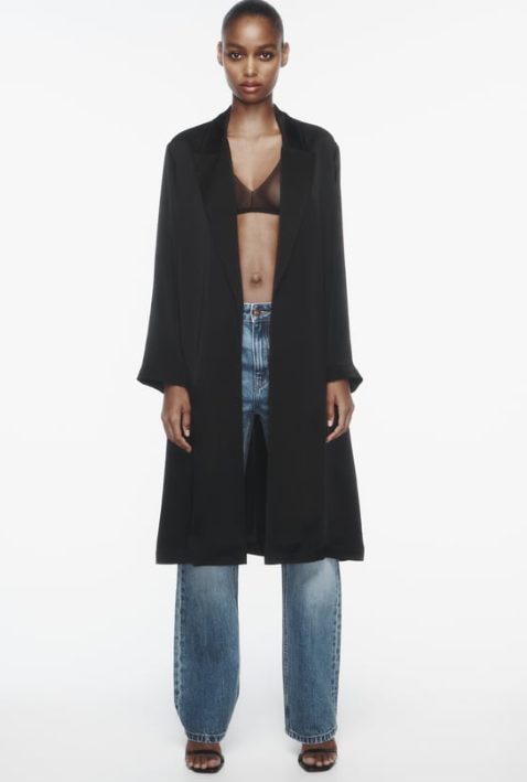 gabardina satinada zara