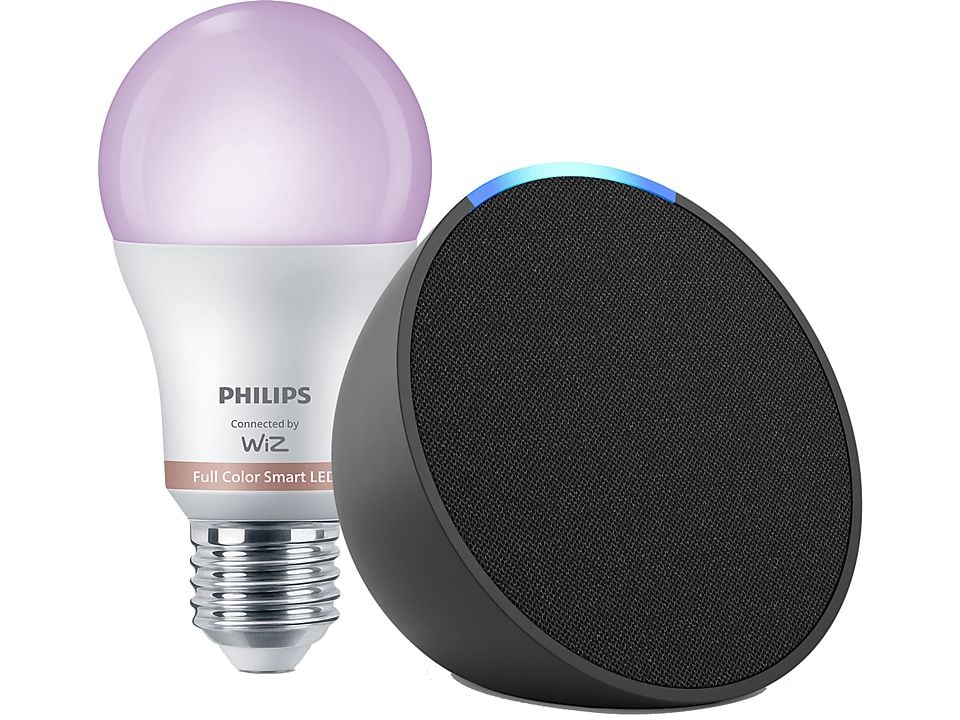 pack echo pop altavoz mas bombilla inteligente