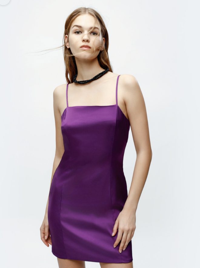 vestido corto saten lefties