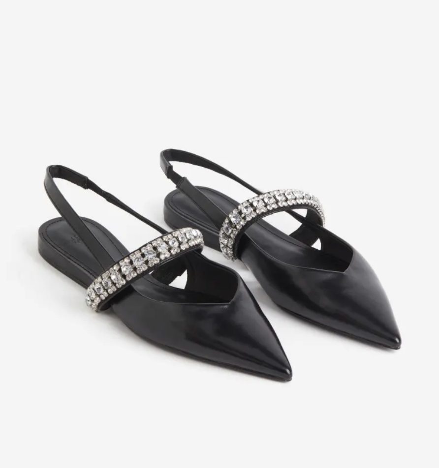 zapatos planos pedreria H&M