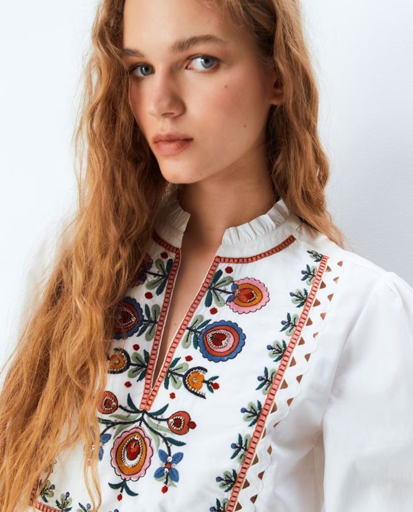 Blusas de El Corte Inglés perfectas para cualquier ocasión 2 Moncloa blusa bordada de flores
