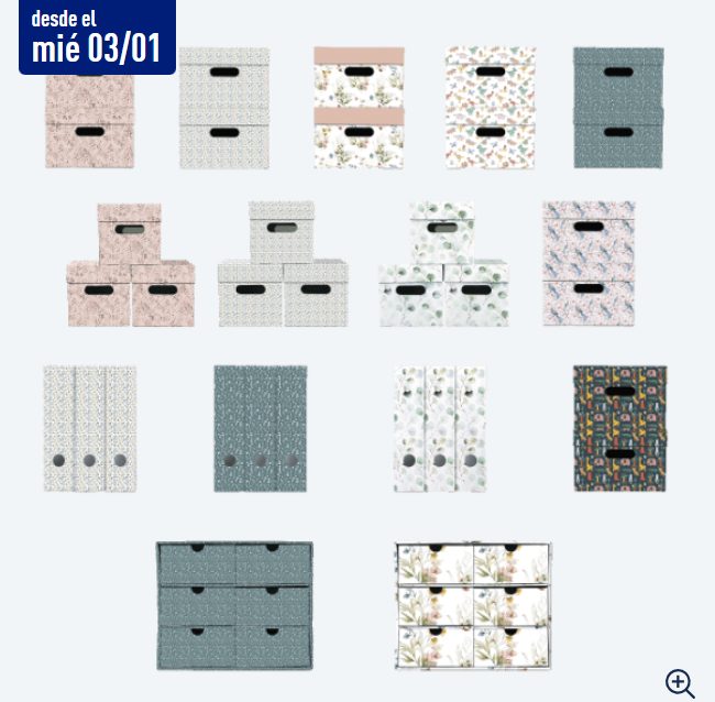 cajas ordenacion aldi