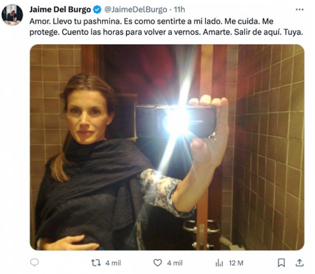 jaime del burgo tuit reina letizia