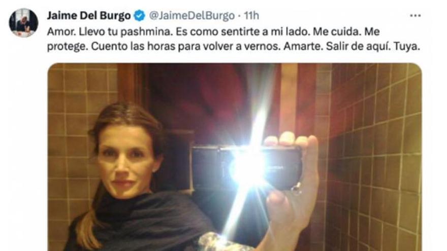 jaime del burgo tuit sobre la reina letizia