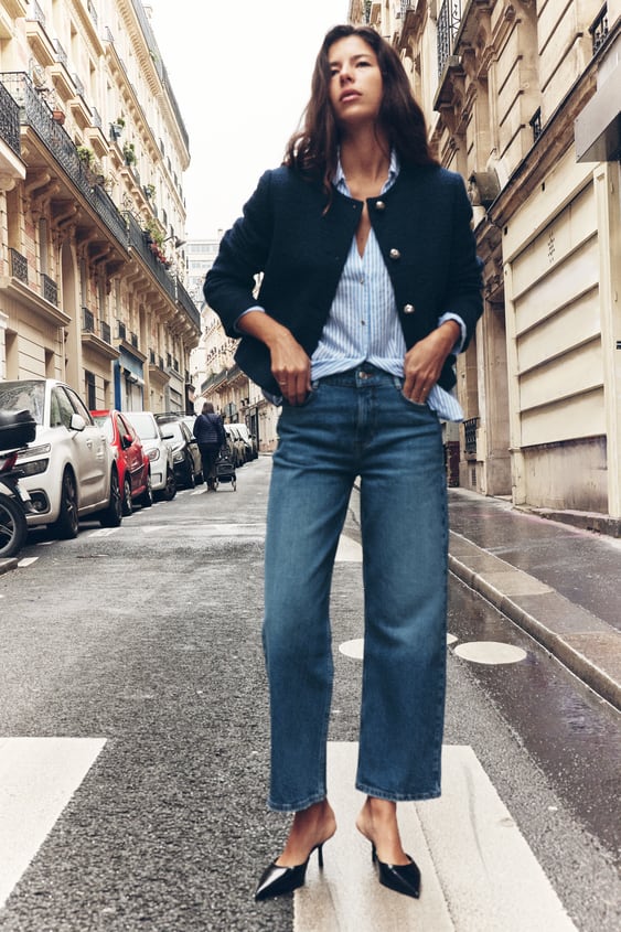 Zara estrena los ideales vaqueros rectos: ¡Estilo para todas por menos de 30€! 3 Moncloa Jeans Z1975 rectos tiro alto tobilleros de Zara Moncloa