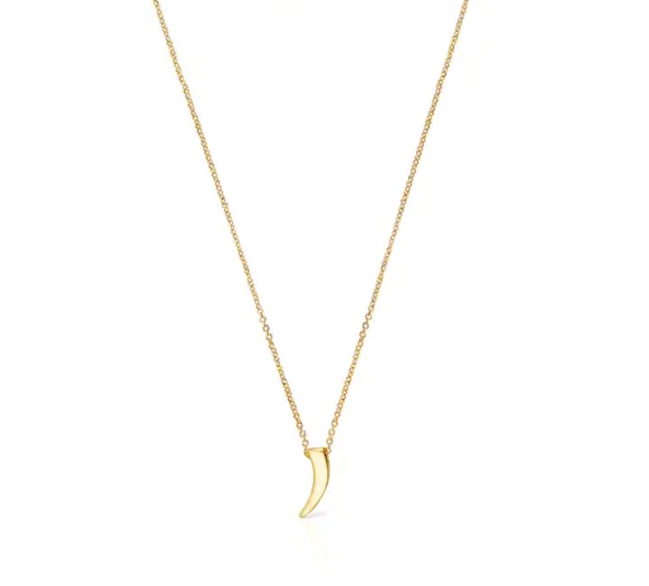 collar cuerno dorado tous
