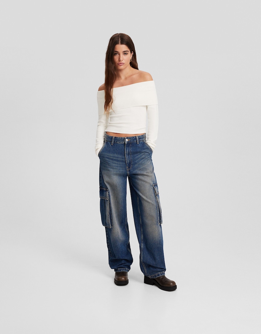 jeans skater cargo bershka