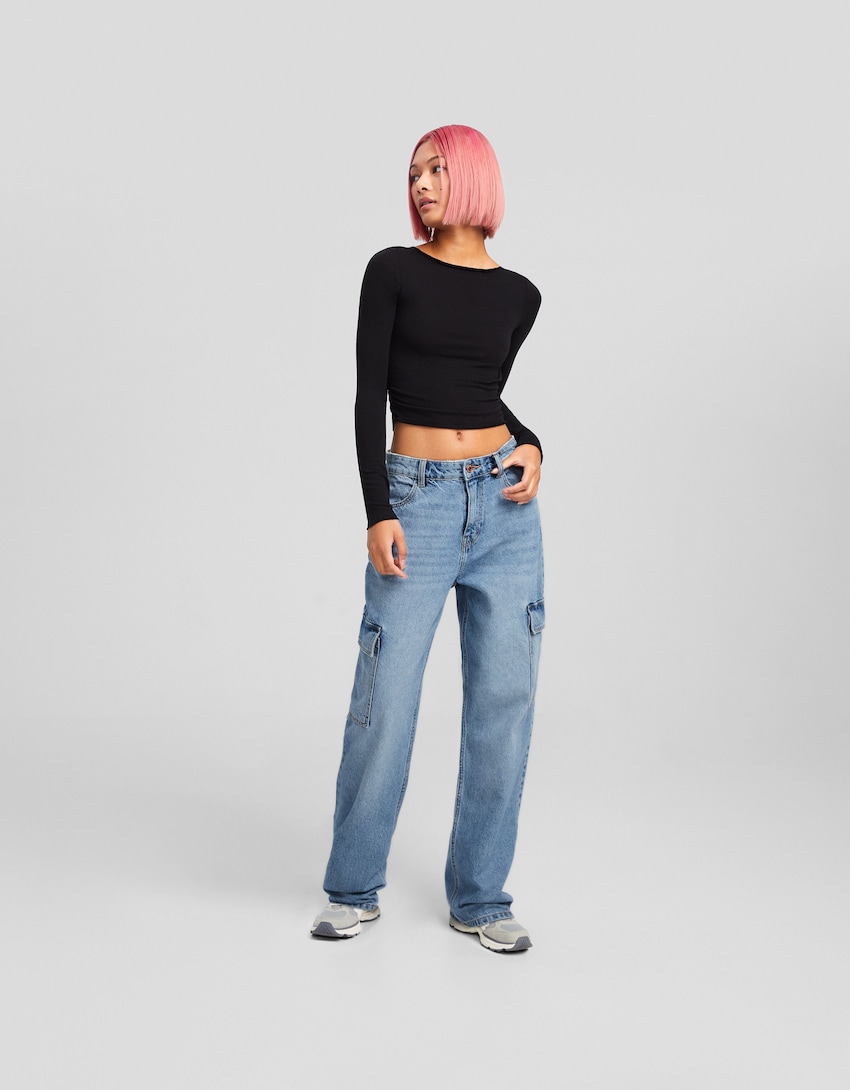 jeans straight cargo