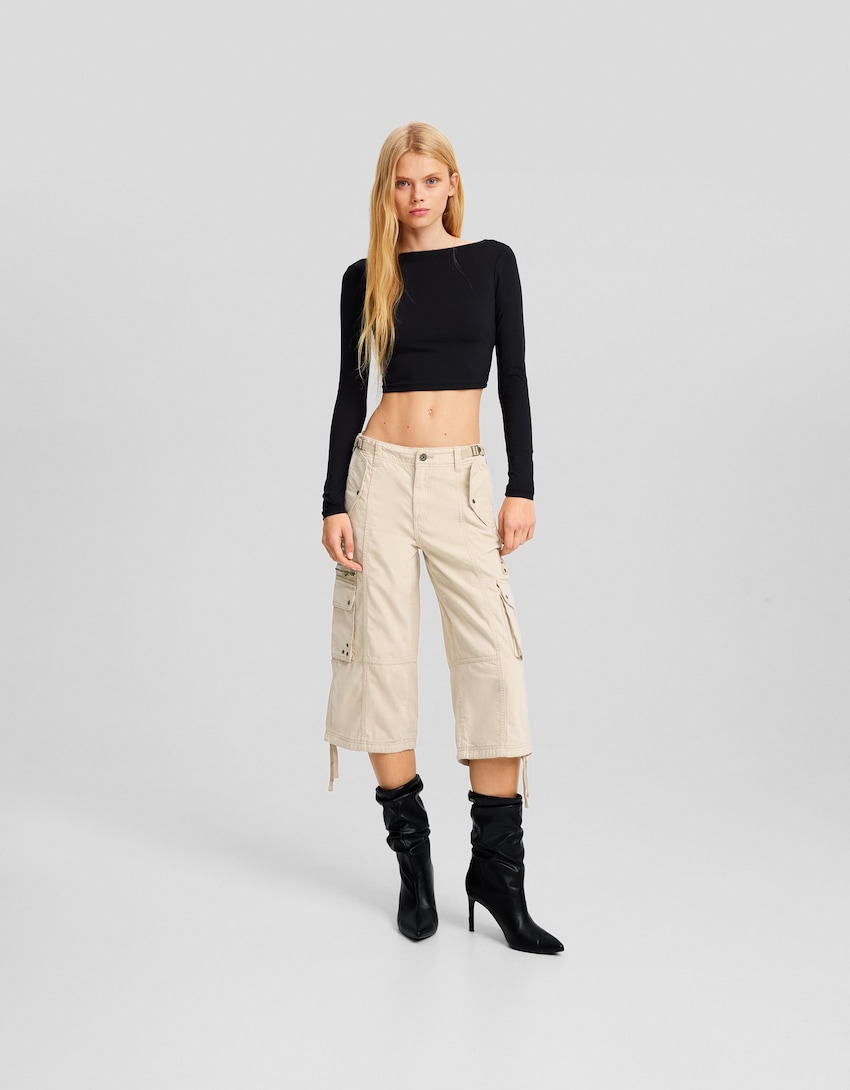 pantalon capri algodon