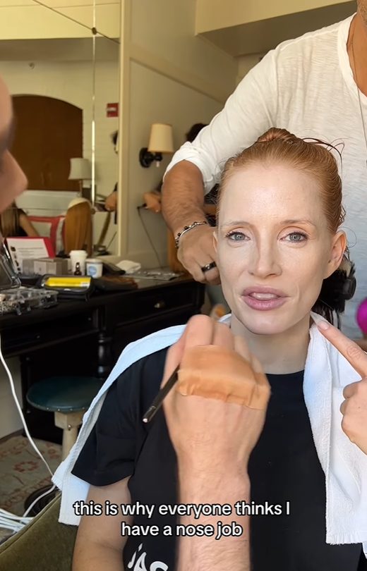 video viral nariz jessica chastain