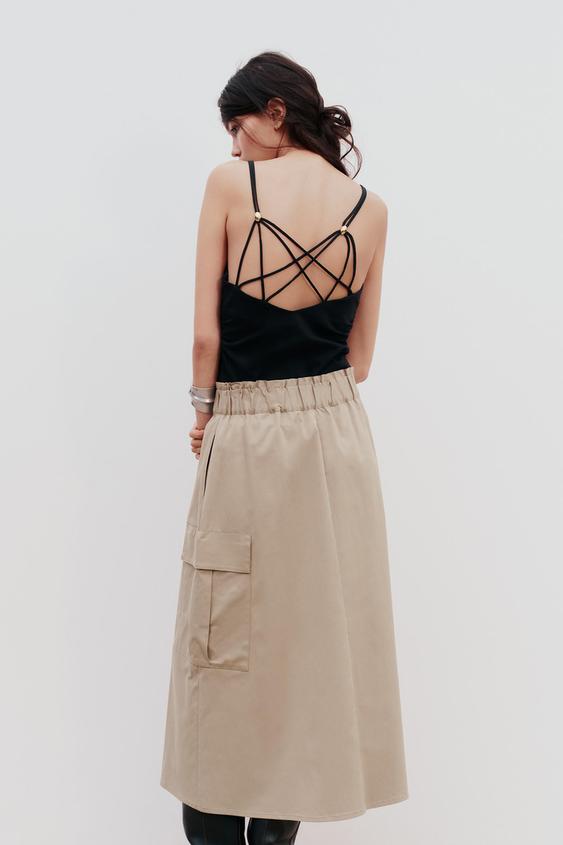 Falda maxi cintura elástica Zara 2 falda