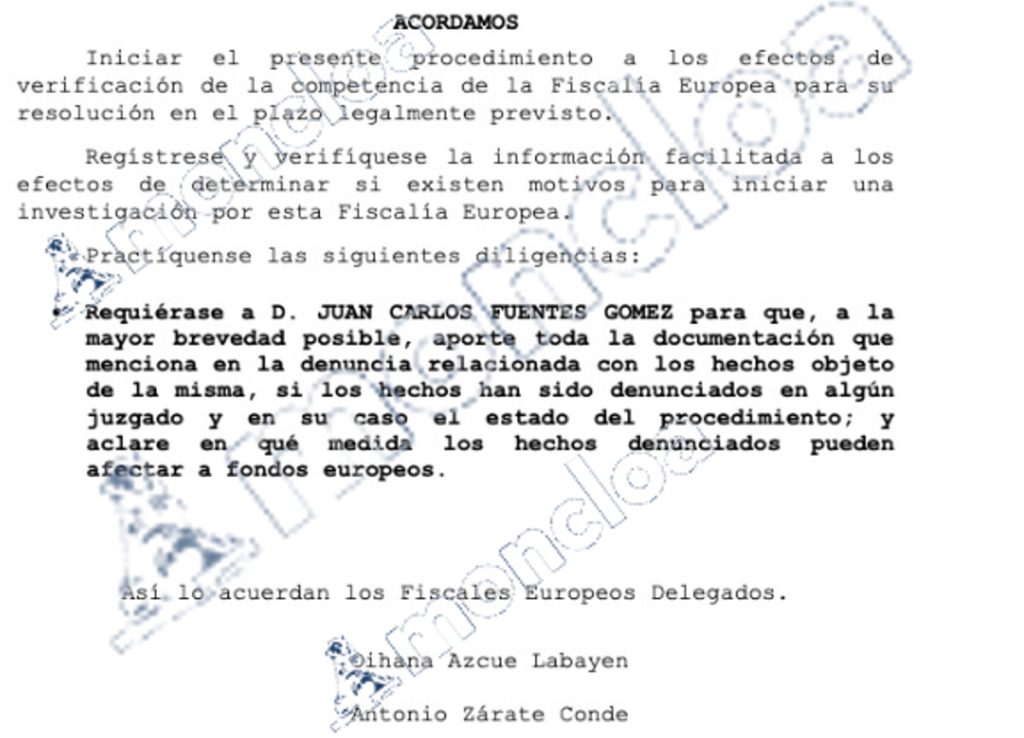 La Fiscalía Europea investiga la gestión de Marlaska en el aeropuerto de Lanzarote 1 Moncloa El decreto de la Fiscalía Europea ante la denuncia contra la gestión de Marlaska