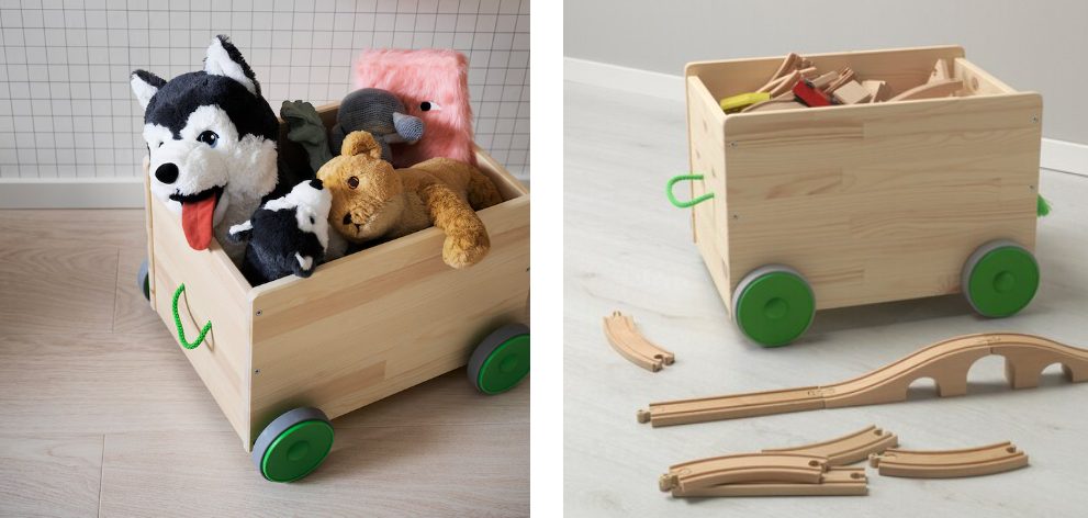 caja ruedas juguetes