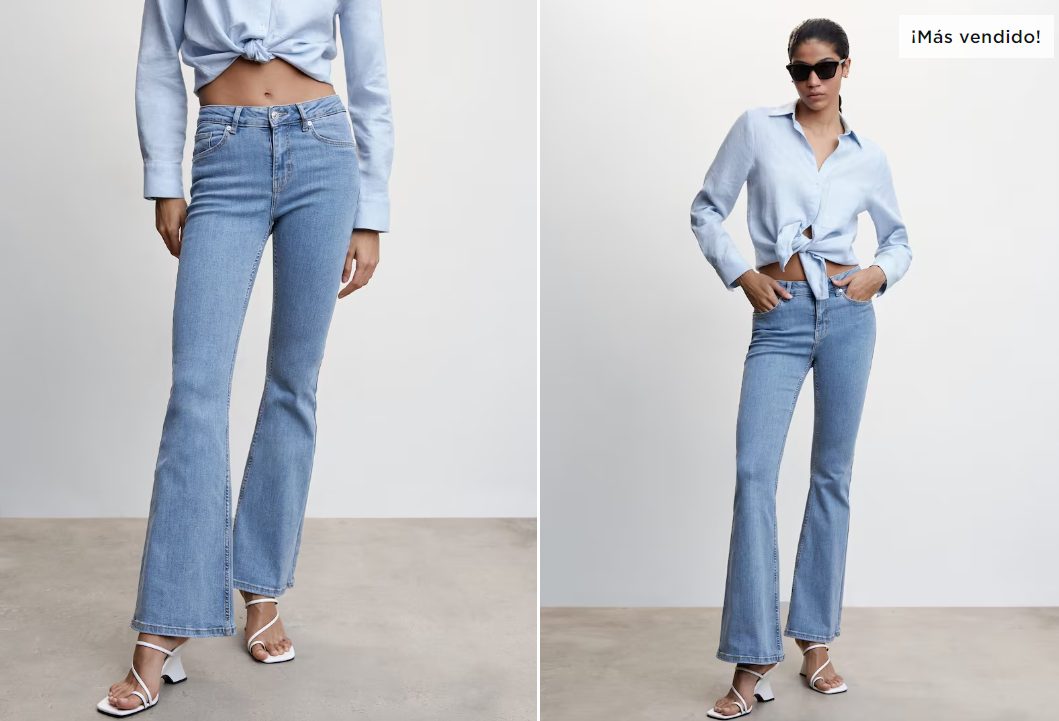 jeans flare mango outlet
