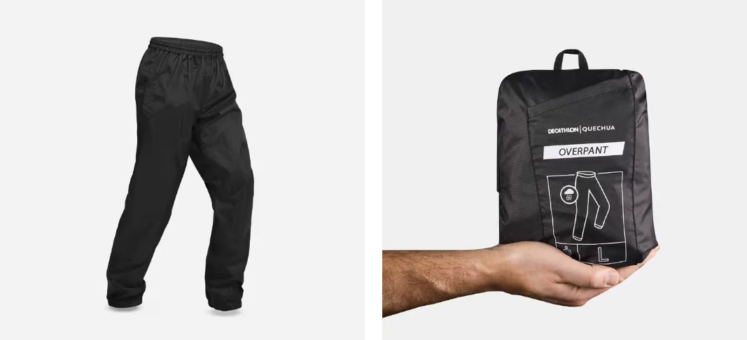 sobrepantalon impermeable decathlon