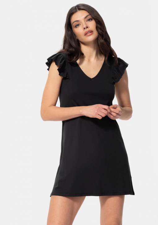 vestido corto volantes