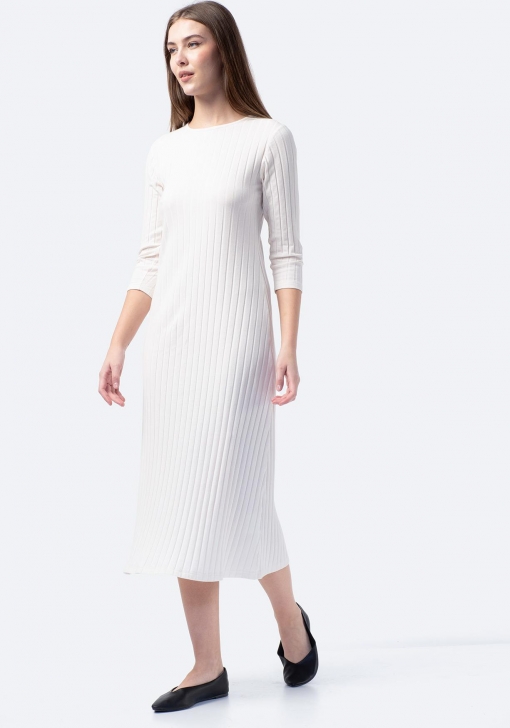 vestido midi blanco