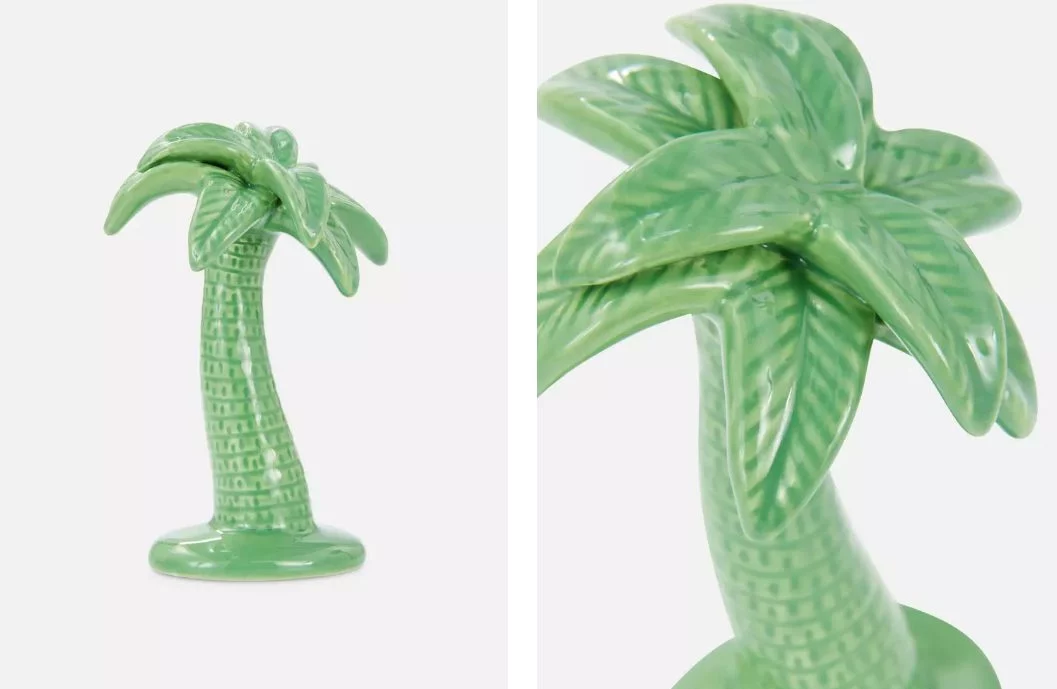 adorno ceramica palmera