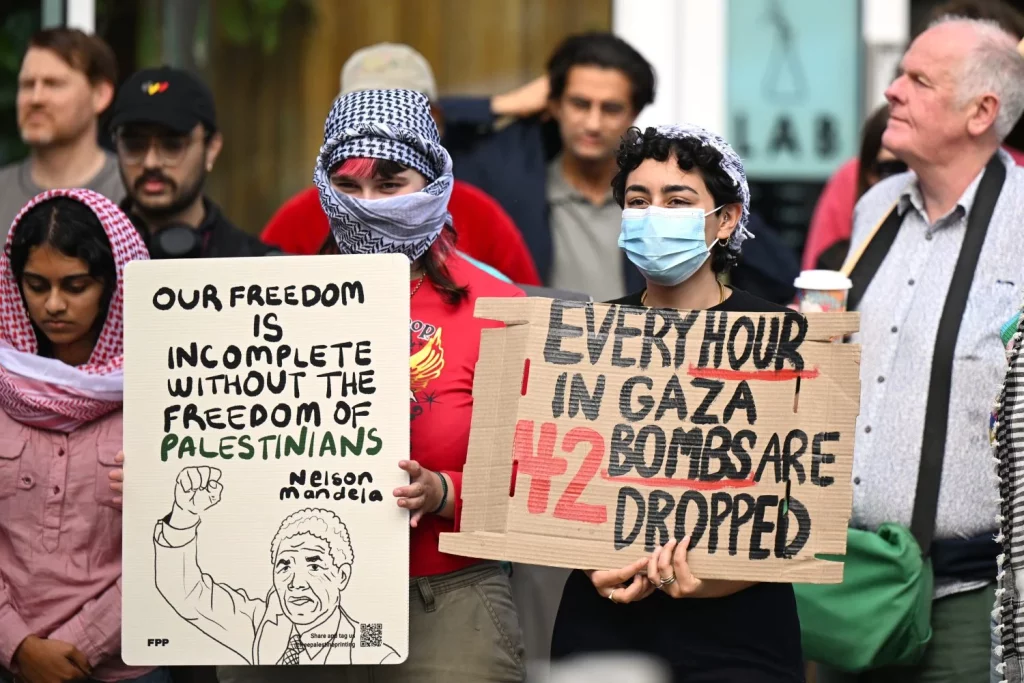 EuropaPress 5963280 16 may 2024 australia canberra people attend rally at gaza solidarity Moncloa