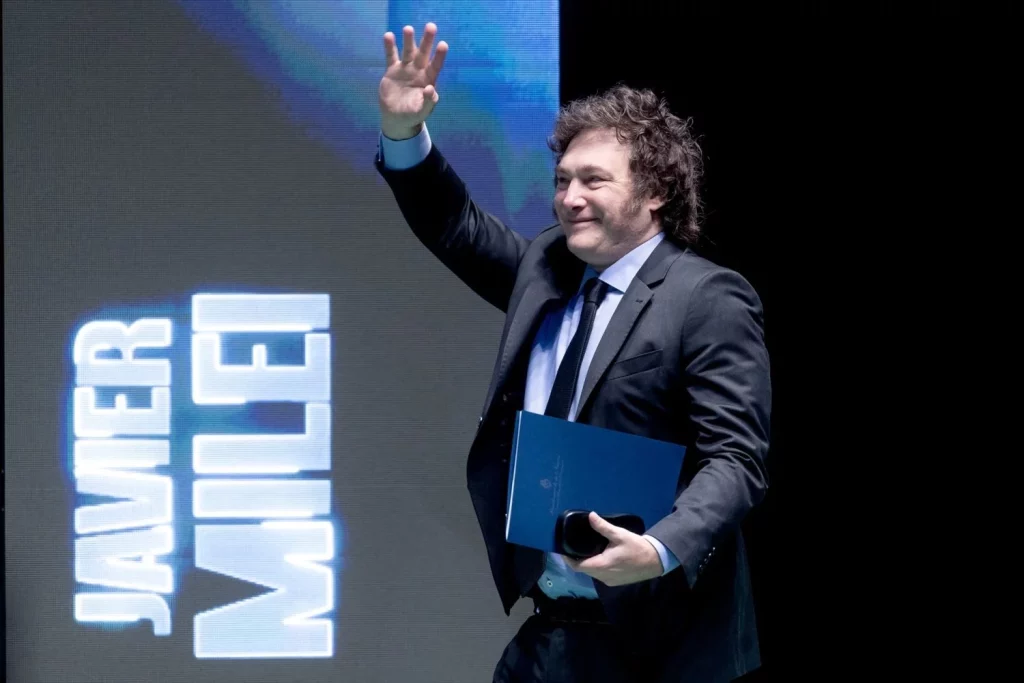 EuropaPress 5970695 presidente argentina javier milei acto viva 24 vox palacio vistalegre 19 Moncloa