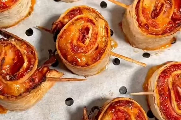 Rollitos de pizza saludables: una cena rápida para hacer en freidora de aire Rollitos de pizza saludables: una cena rápida para hacer en freidora de aire