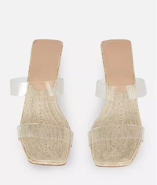 sandalias tiras transparentes