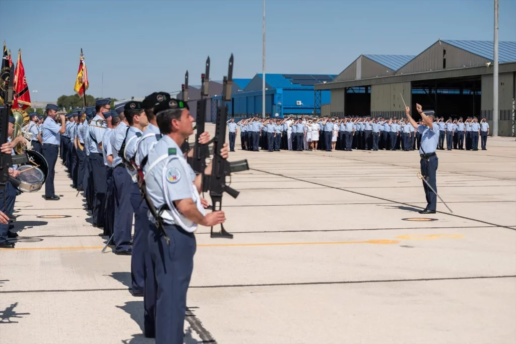 EuropaPress 6032307 militares acto central motivo 50 aniversario creacion ala 14 14 junio 2024 Moncloa