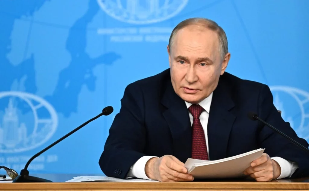 EuropaPress 6033142 handout 14 june 2024 russia moscow russian president vladimir putin speaks 1 Moncloa