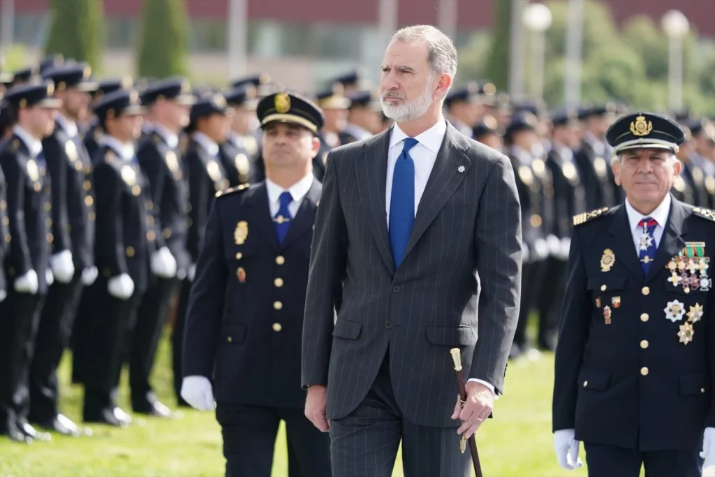 Mulino jura el cargo de presidente de Panamá en presencia de Felipe VI 2 Moncloa EuropaPress 6059643 rey felipe vi llega acto jura escala basica policia nacional escuela Moncloa