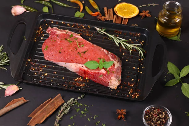 Sasoza con sal verde una carne de res