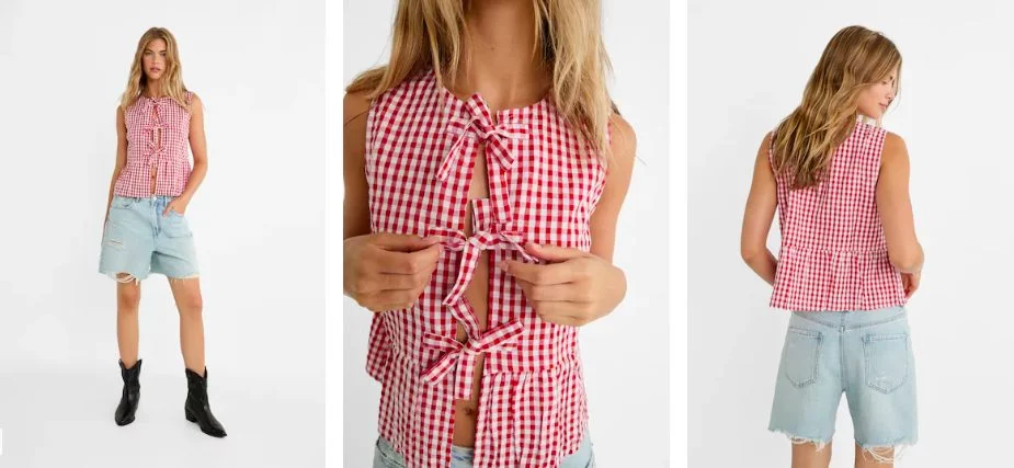 Stradivarius arrasa con un top fluido más sensual que el de Mango 4 Moncloa toplfluidorojo stradivarius Moncloa