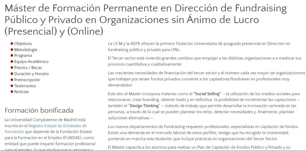 Pedro Sánchez hizo publicidad del máster de Begoña Gómez en redes sociales 1 Moncloa Así muestra la UCM el Máster de Fundraising de Begoña Gómez
