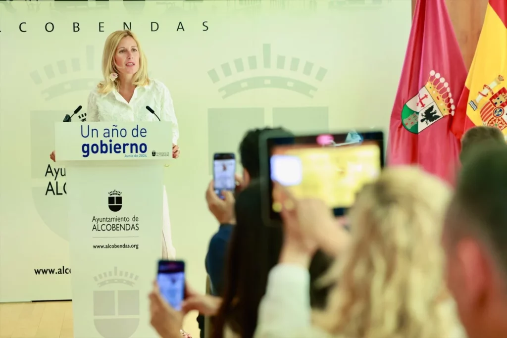 EuropaPress 6027940 rocio garcia alcaldesa alcobendas rueda prensa balance primer ano Moncloa