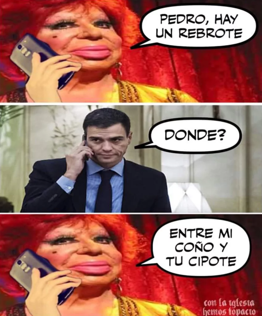 Un desafiante Aldama a Javier Hidalgo (Air Europa): «Ya le he dicho: o arreglas esto o se ha acabado todo» 2 Moncloa Meme de Pedro Sánchez enviado por Aldama a Javier Hidalgo