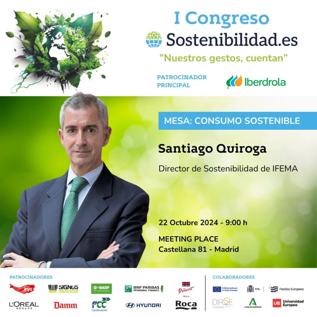 Ifema, Cámara de España, L'Oréal Groupe y Securitas Direct, foco de atención del Congreso de Sostenibilidad 3 Moncloa santiago quiroga sostenibilidad Moncloa