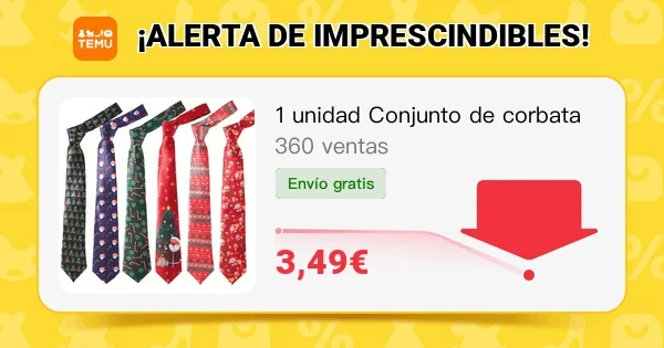 Destaca en la cena de Navidad con estos complementos y prendas de Temu 8 Moncloa Corbatas de navidad boton Moncloa