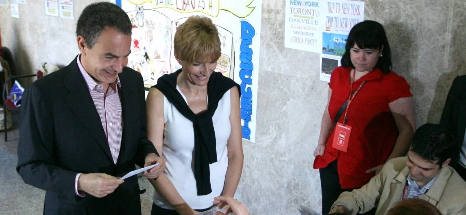 EuropaPress_495167_jose_luis_rodriguez_zapatero_esposa_votando_elecciones_europeas