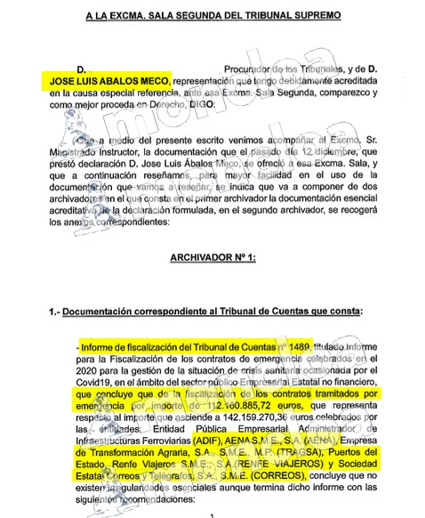 Ábalos presenta ante el Supremo dos archivadores repletos de documentos para defenderse 1 Moncloa WhatsApp Image 2024 12 18 at 20.15.04 Moncloa