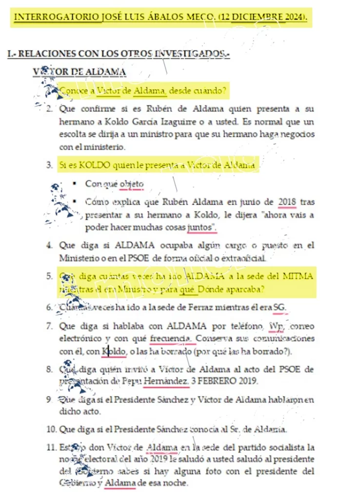 Las 316 preguntas que Ábalos dejó sin contestar 1 Moncloa marca de agua Moncloa