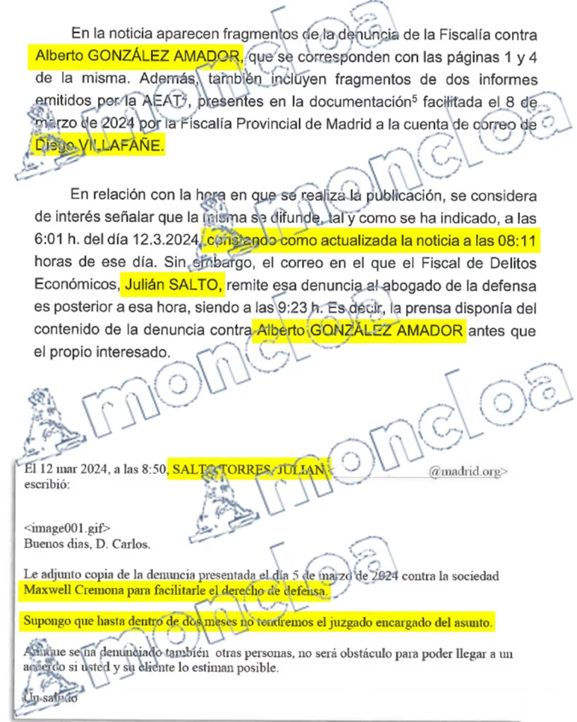 Los dos testigos principales contra el Fiscal General son subordinados suyos 1 Moncloa 1 Moncloa
