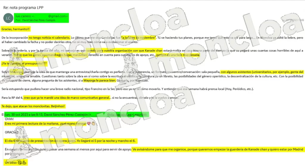 El principal colaborador de David Sánchez apunta a su conexión con La Moncloa 1 Moncloa WhatsApp Image 2025 01 31 at 16.52.46 Moncloa