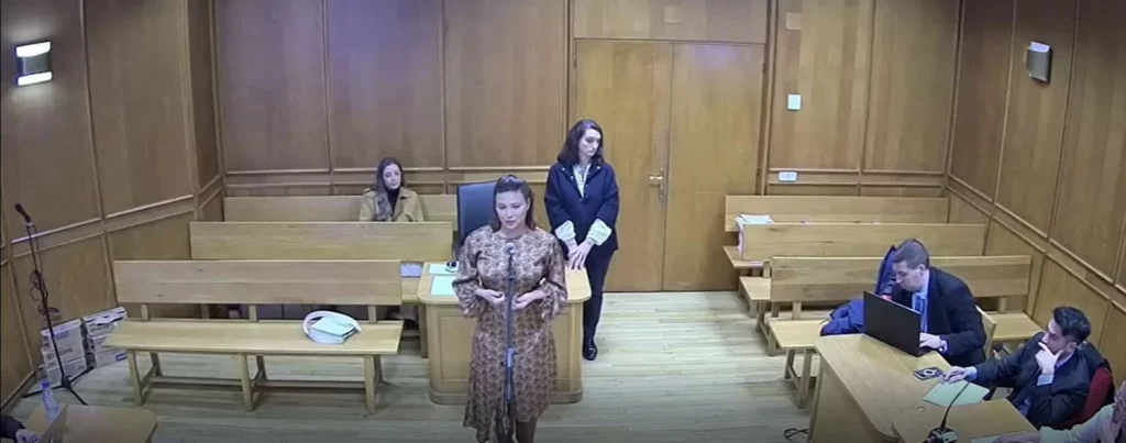 Elisa Mouliaá declarando  ante el juez. EP