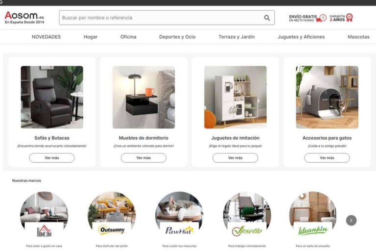 Aosom.es, la tienda online que combina variedad, estilo y comodidad