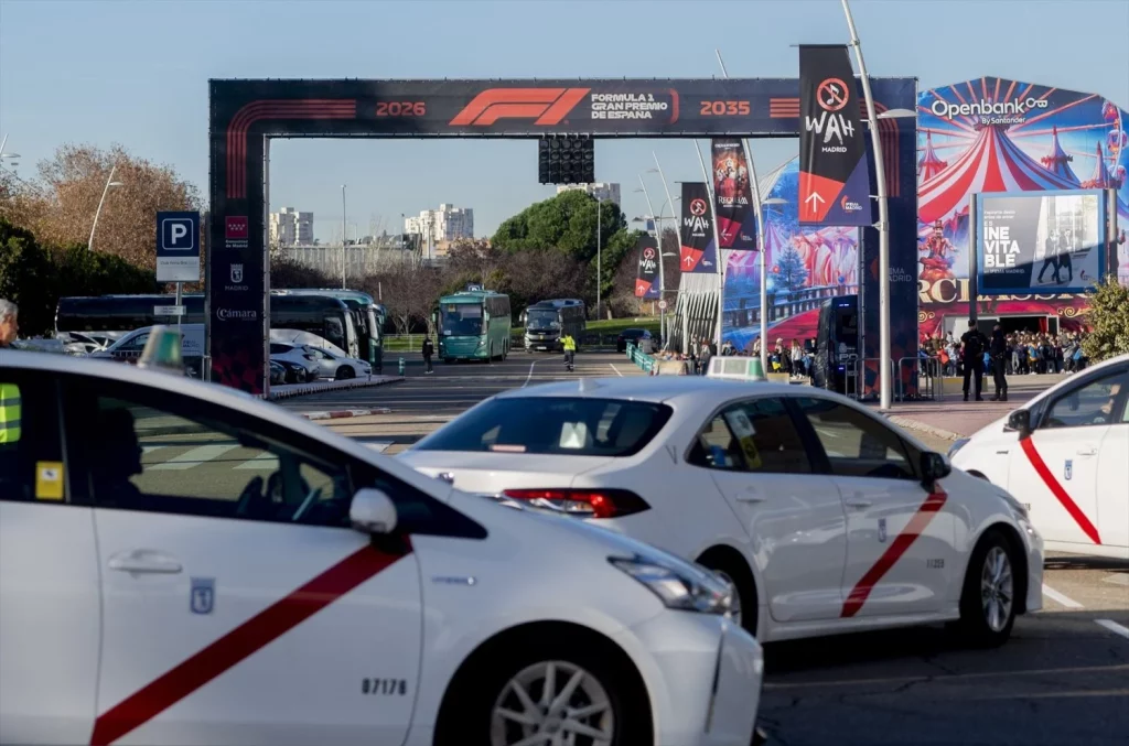 Arco de salida que tendrá el Gran Premio de España de Fórmula 1, en IFEMA Madrid, a 5 de diciembre de 2024, en Madrid (España). Madrid organizará el Gran Premio de España de Fórmula 1 desde 2026 y hasta 2035 (Fuente: Agencias)