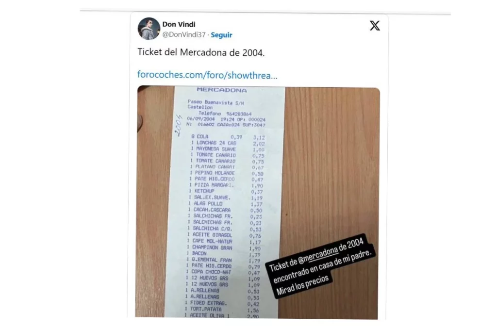 Hallan un ticket de Mercadona de hace 20 años y su contenido deja a todos en shock 11 Moncloa Qué dice el ticket de Mercadona que se convirtió en viral