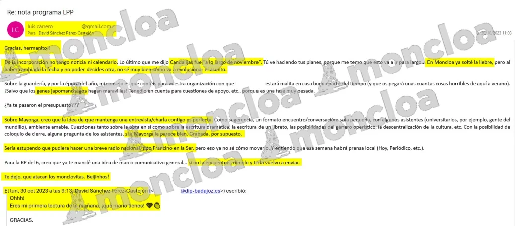 David Sánchez presentó al funcionario de Moncloa como de «su equipo» un año antes de ser contratado 4 Moncloa candalija Moncloa
