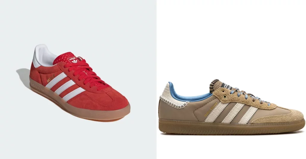 Mocha mousse y rojo, dos tonalidades de Adidas que son furor 