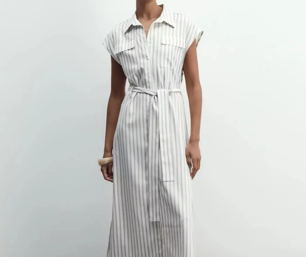 Vestido de rayas de Sfera